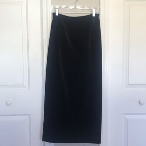 Vintage Laura Ashley black velvet midi/maxi skirt